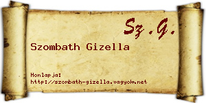 Szombath Gizella névjegykártya