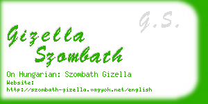 gizella szombath business card